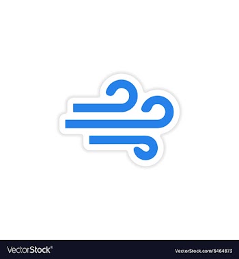 Icon sticker realistic design on paper wind vector image