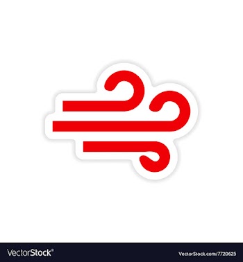 Icon sticker realistic design on paper wind vector image