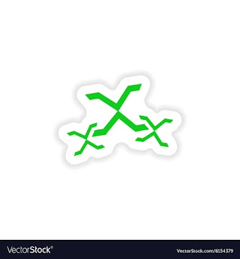 Icon sticker realistic design on paper xxx vector image