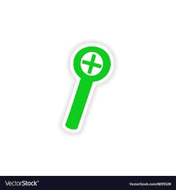 Icon sticker realistic design on paper zoom vector image