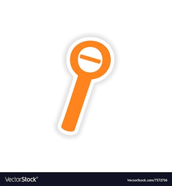Icon sticker realistic design on paper zoom vector image