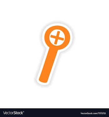 Icon sticker realistic design on paper zoom vector image