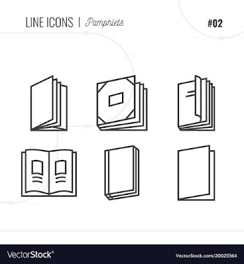 Icon style of pamphlets catalogs vector image