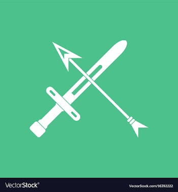 Icon sword and arrow vector image