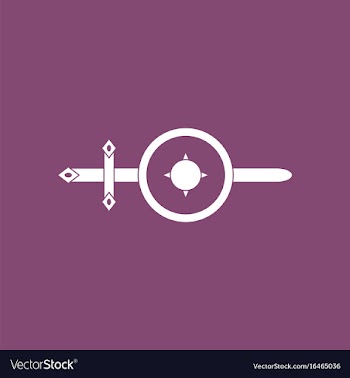 Icon sword and shield vector image