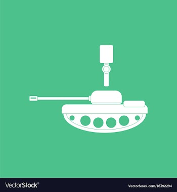 Icon tank and old grenade vector image