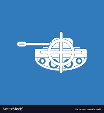 Icon tank at gunpoint vector image