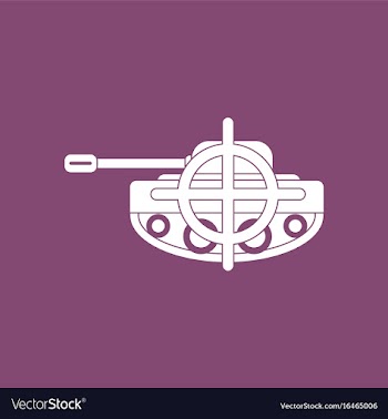 Icon tank at gunpoint vector image