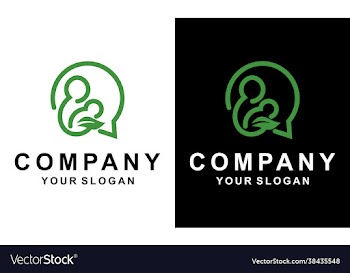 icon template leaf people chat
