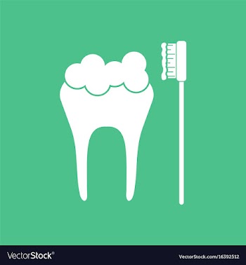 Icon tooth and toothbrush vector image