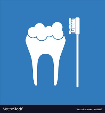 Icon tooth and toothbrush vector image