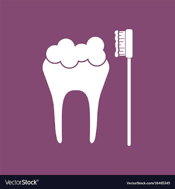 Icon tooth and toothbrush vector image