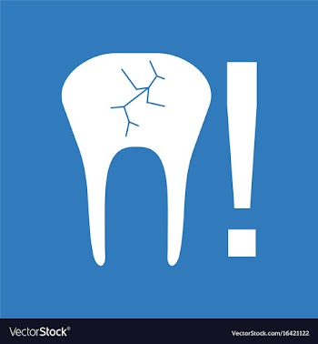 Icon tooth fracture vector image