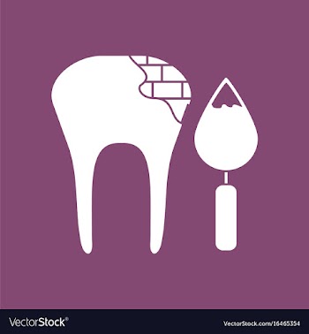 Icon tooth with tool vector image