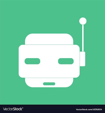 Icon toy robot face vector image