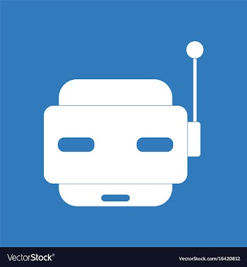 Icon toy robot face vector image