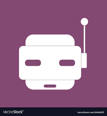 Icon toy robot face vector image