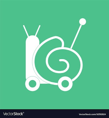 Icon toy snail silhouette vector image