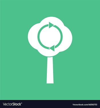 Icon tree and air circulation vector image