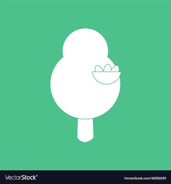 Icon tree and nest vector image