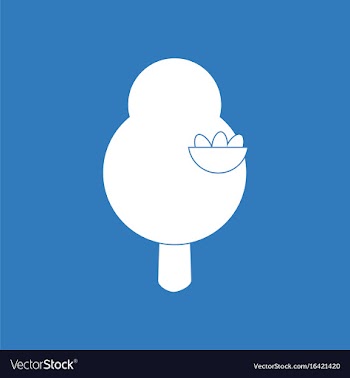 Icon tree and nest vector image