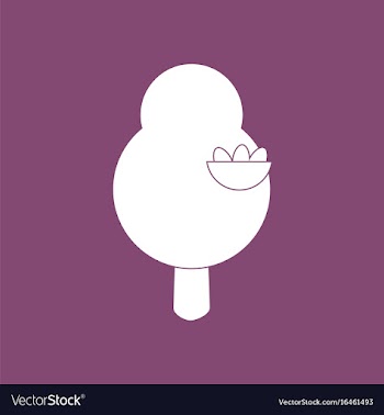Icon tree and nest vector image