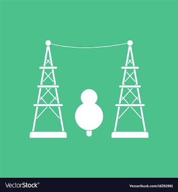 Icon tree between electric pole vector image