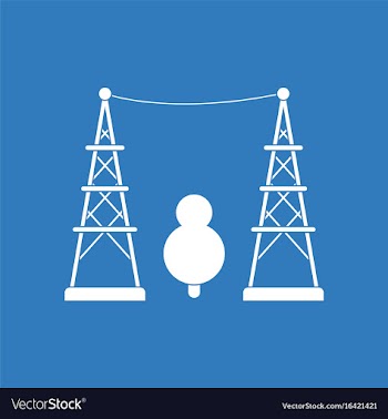 Icon tree between electric pole vector image