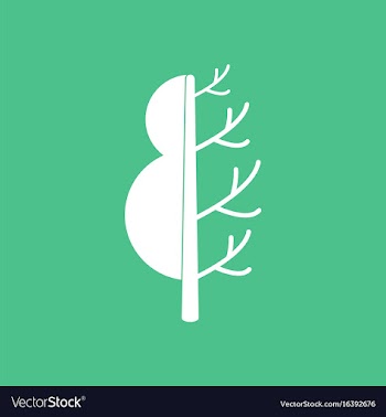 Icon tree in winter summer vector image