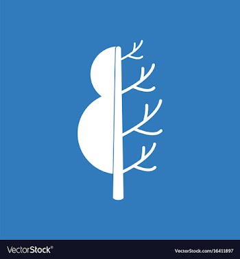 Icon tree in winter summer vector image