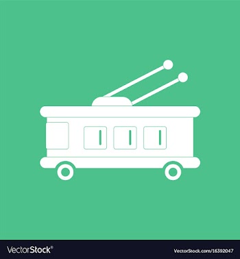Icon trolleybus silhouette vector image