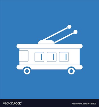 Icon trolleybus silhouette vector image