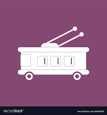 Icon trolleybus silhouette vector image
