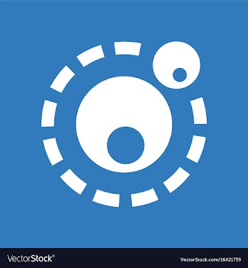 Icon two atoms vector image
