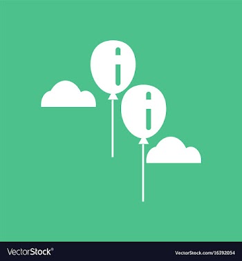 Icon two balloons in sky vector image