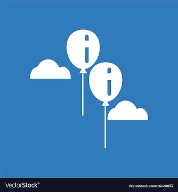 Icon two balloons in sky vector image