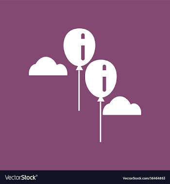 Icon two balloons in sky vector image