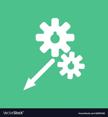 Icon two gears vector image