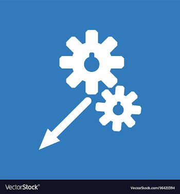 Icon two gears vector image
