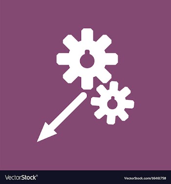 Icon two gears vector image