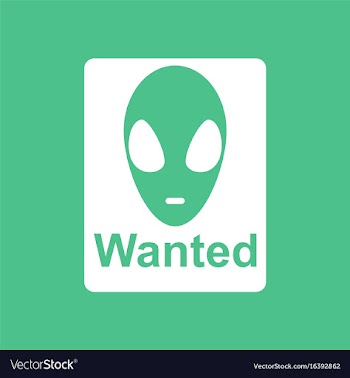 Icon wanted alien vector image