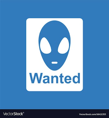 Icon wanted alien vector image
