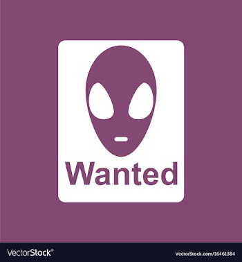 Icon wanted alien vector image