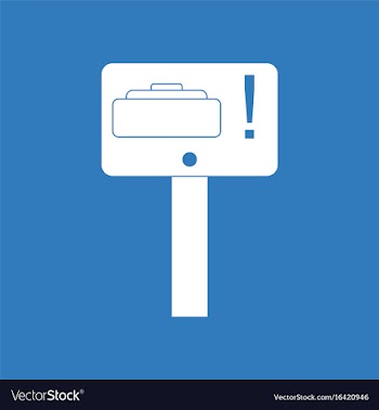 Icon warning sign mine vector image