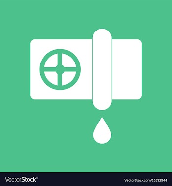 Icon water pipe and drop vector image