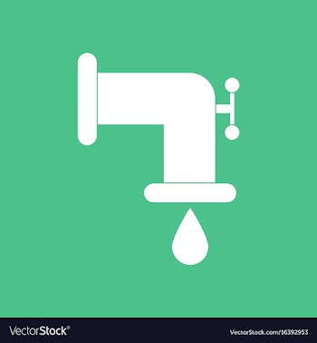 Icon water pipe and drop vector image