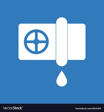 Icon water pipe and drop vector image