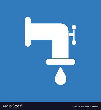 Icon water pipe and drop vector image