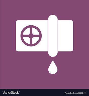 Icon water pipe and drop vector image