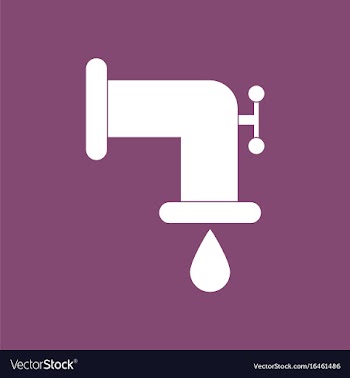 Icon water pipe and drop vector image